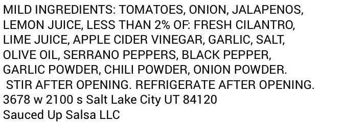 Freeze-Dried Mild Salsa - Sauced Up Salsa LLC
