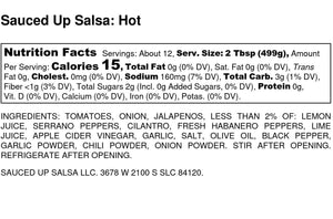 Hot Habanero Salsa - Sauced Up Salsa LLC