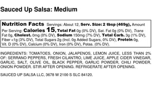Medium Salsa - Sauced Up Salsa LLC