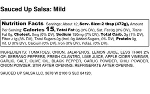 Mild Salsa - Sauced Up Salsa LLC