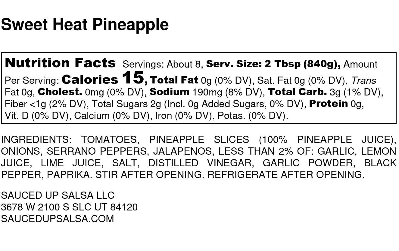 Sweet Heat Pineapple Salsa - Sauced Up Salsa LLC