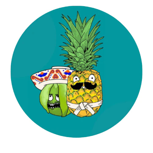 Tomatillo and Pineapple Sticker - Sauced Up Salsa LLC
